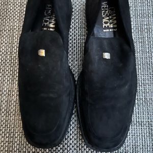 Men’s “Gianni Versace” Black Suede Loafers